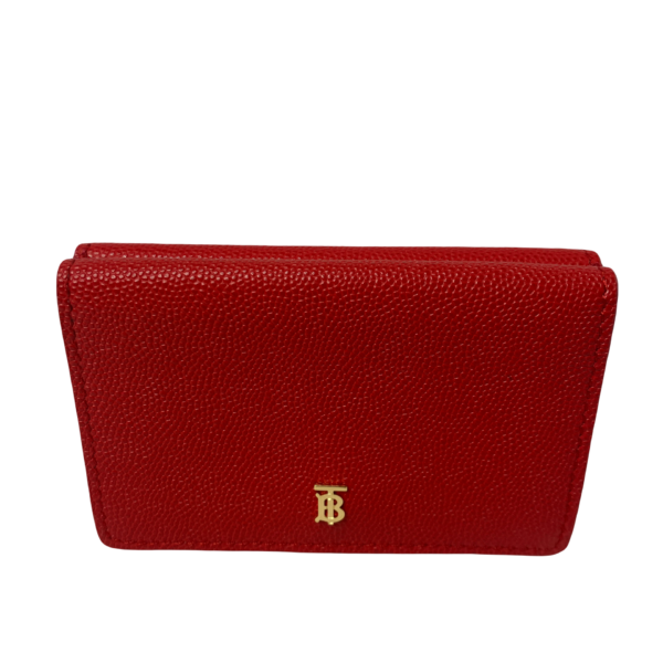 バーバリー BURBERRY 財布 三つ折り財布 小銭入れ付き 赤
