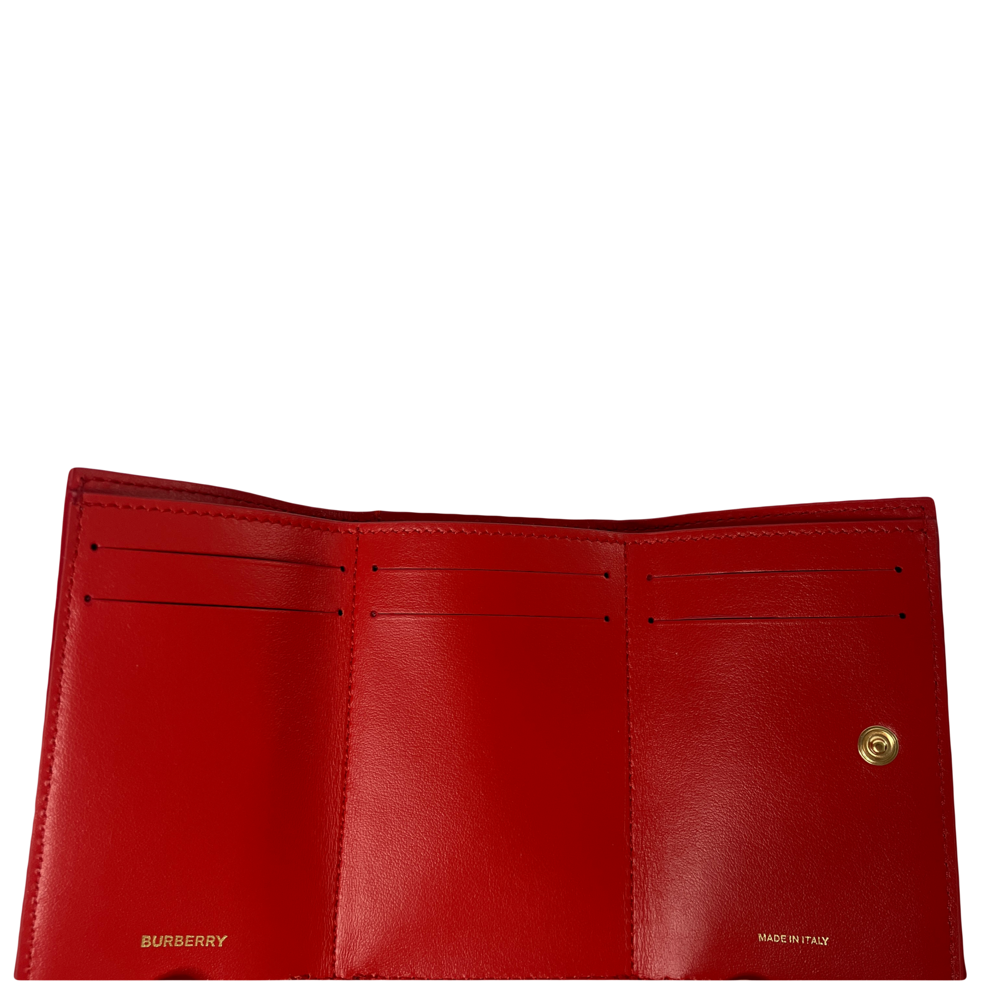 バーバリー BURBERRY 財布 三つ折り財布 小銭入れ付き 赤